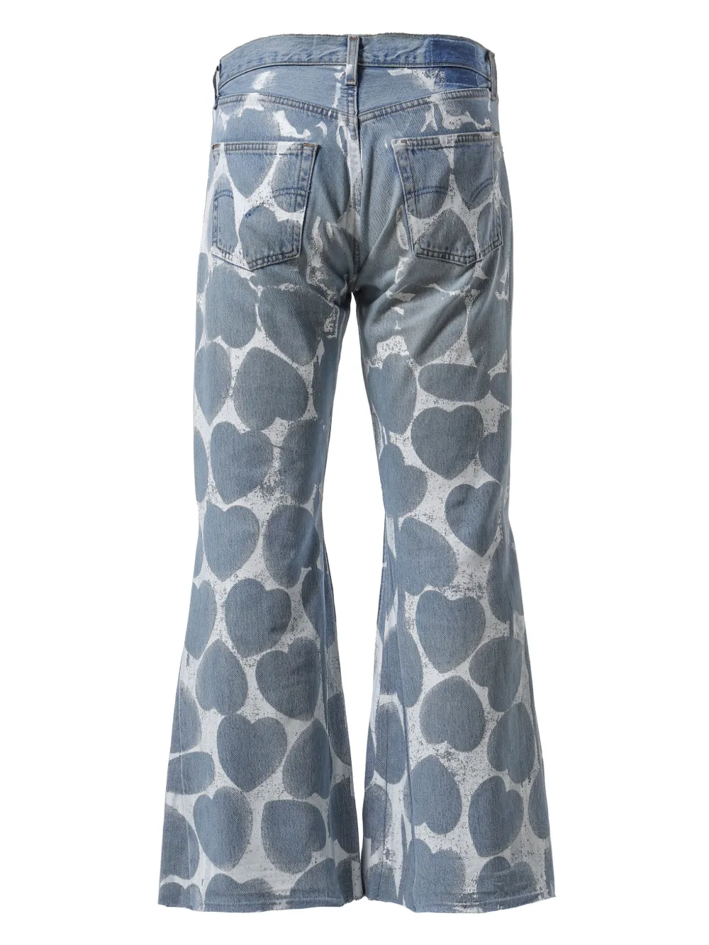 Readymade Bootcut jeans met hartprint - Blauw