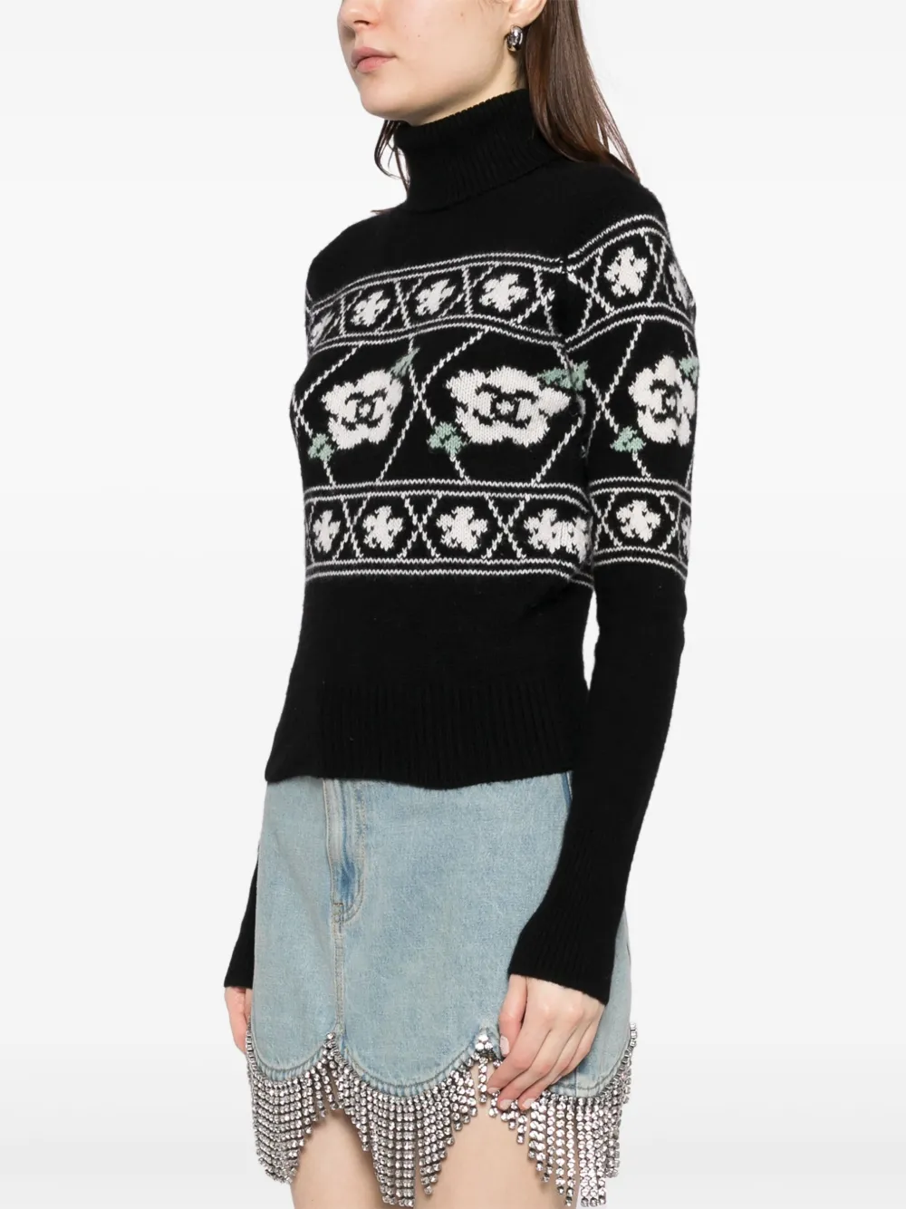 Pre-owned Chanel 1995 Long Sleeve Jumper In Black