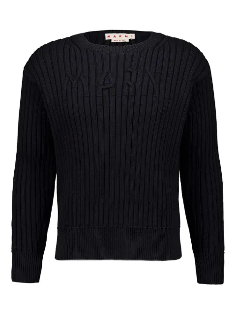 Marni pull en maille nervurée