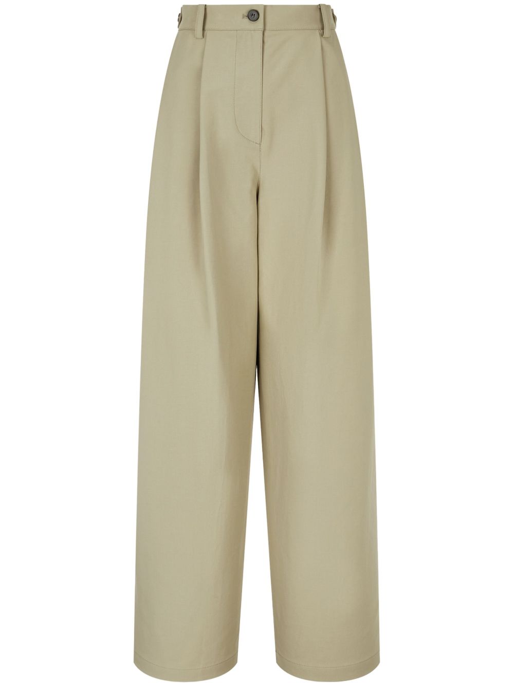 rear-pocket two-tuck trousers