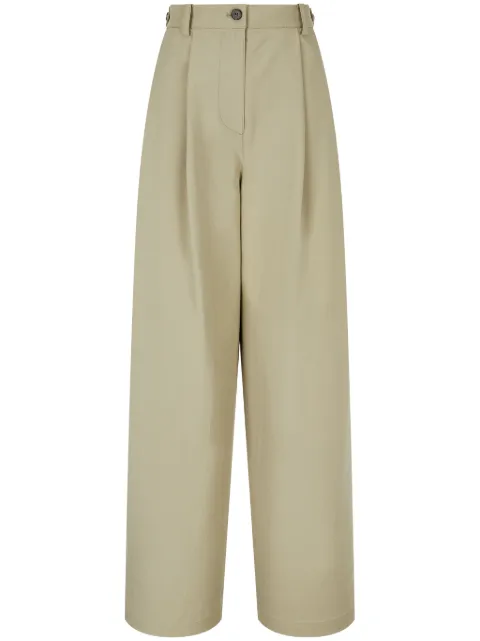 STUDIO TOMBOY rear-pocket two-tuck trousers