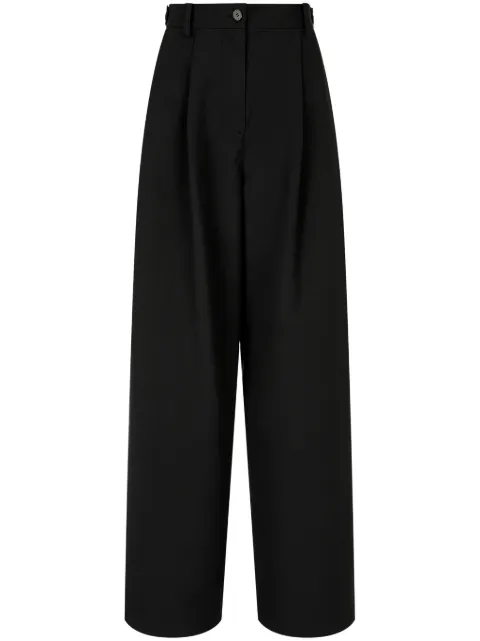 STUDIO TOMBOY rear-pocket two-tuck trousers