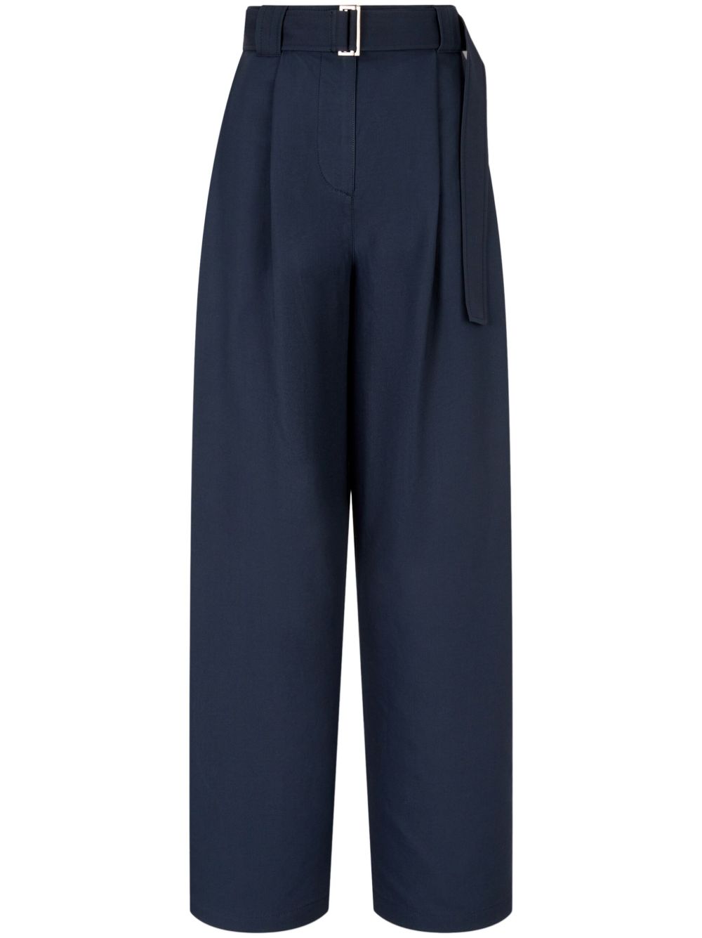 belted tuck trousers