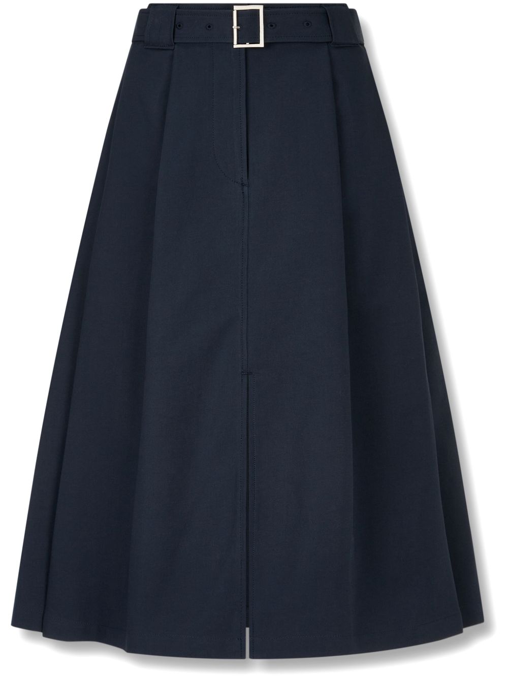 city belted two-tuck skirt