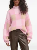 Stine Goya gingham high-neck jumper - Pink