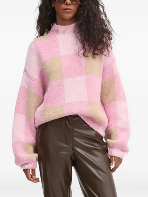 Stine Goya gingham high-neck jumper