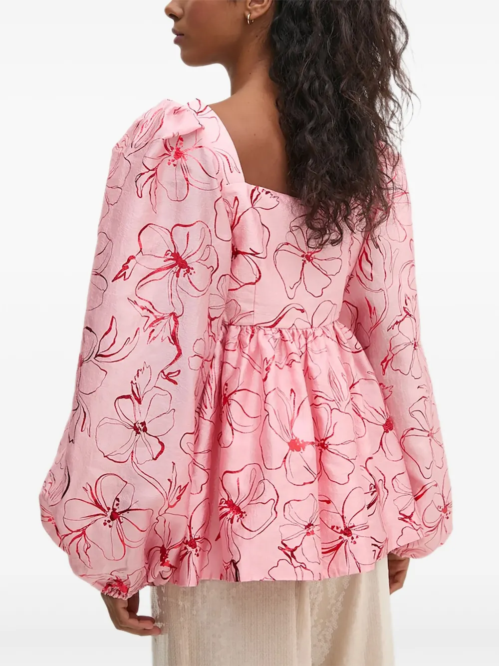 Stine Goya balloon-sleeve floral top | Blouses | Image 2