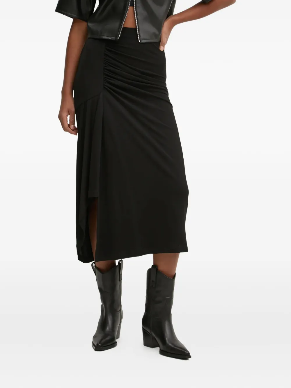 IRO side-slit midi skirt | Black | Image 1