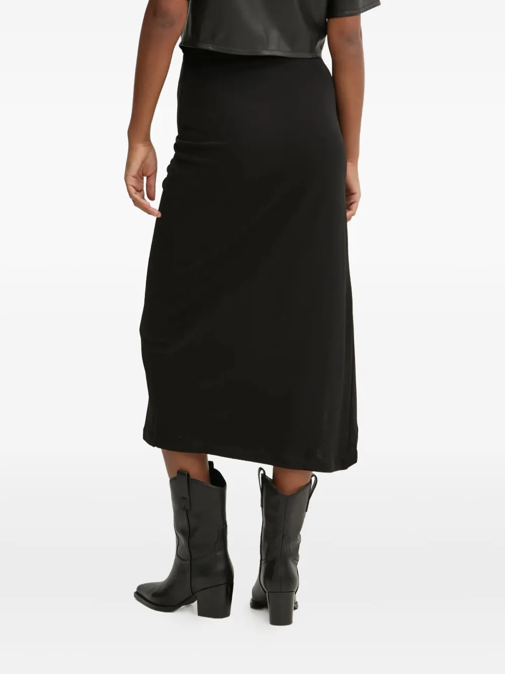 IRO Midi-rok met zijsplit Zwart