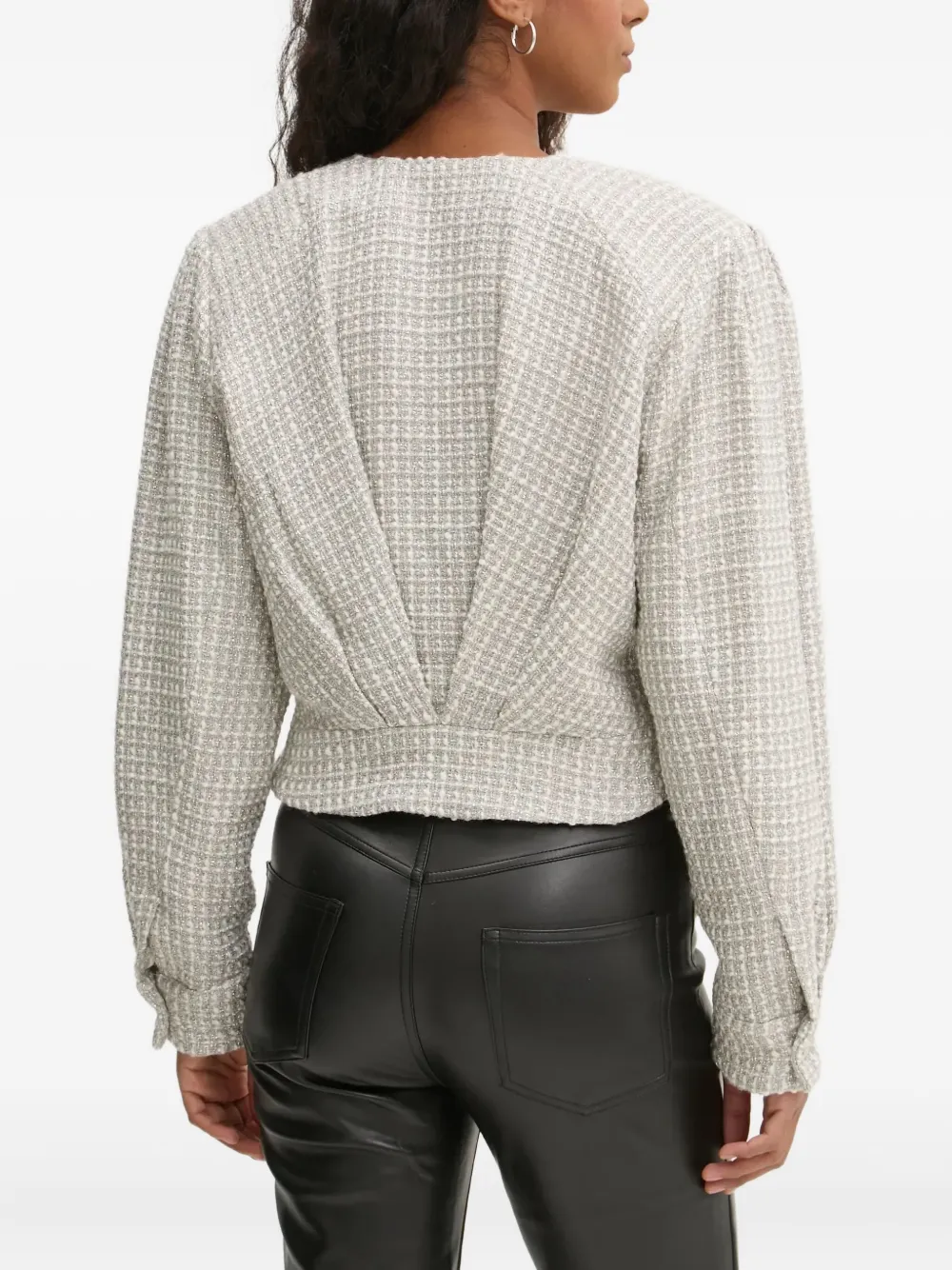 IRO Jilla blouse met textuur en V-hals Grijs