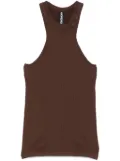 ANDREĀDAMO ribbed jersey tank top - Brown