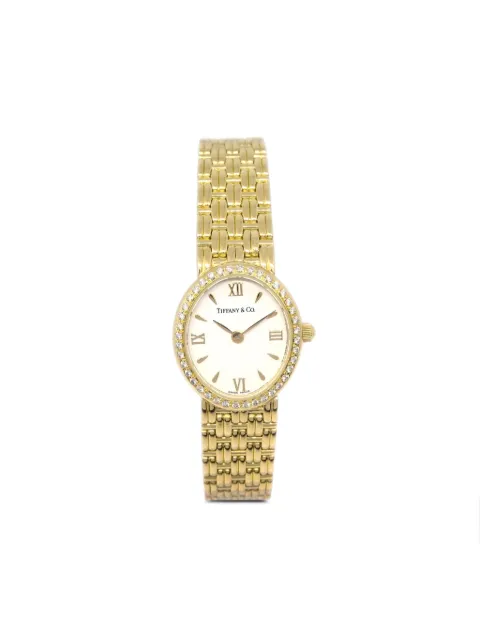 Tiffany & Co. Pre-Owned 1990-2000s 18kt yellow gold diamond 19mm