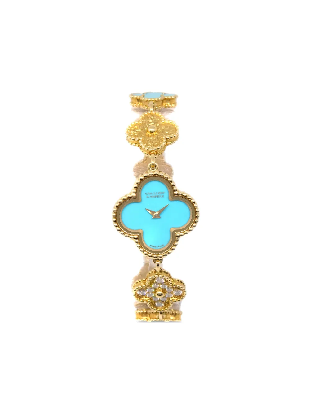 Pre-owned Van Cleef & Arpels 2018 Alhambra 22mm In Blue