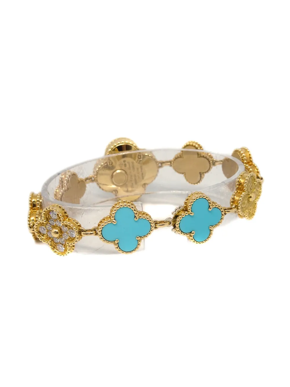 Pre-owned Van Cleef & Arpels 2018 Alhambra 22mm In Blue