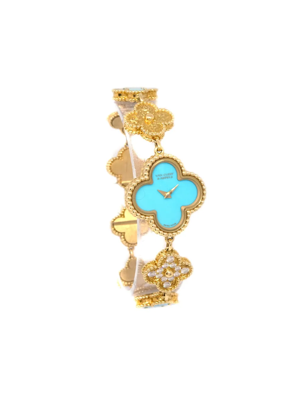 Pre-owned Van Cleef & Arpels 2018 Alhambra 22mm In Blue