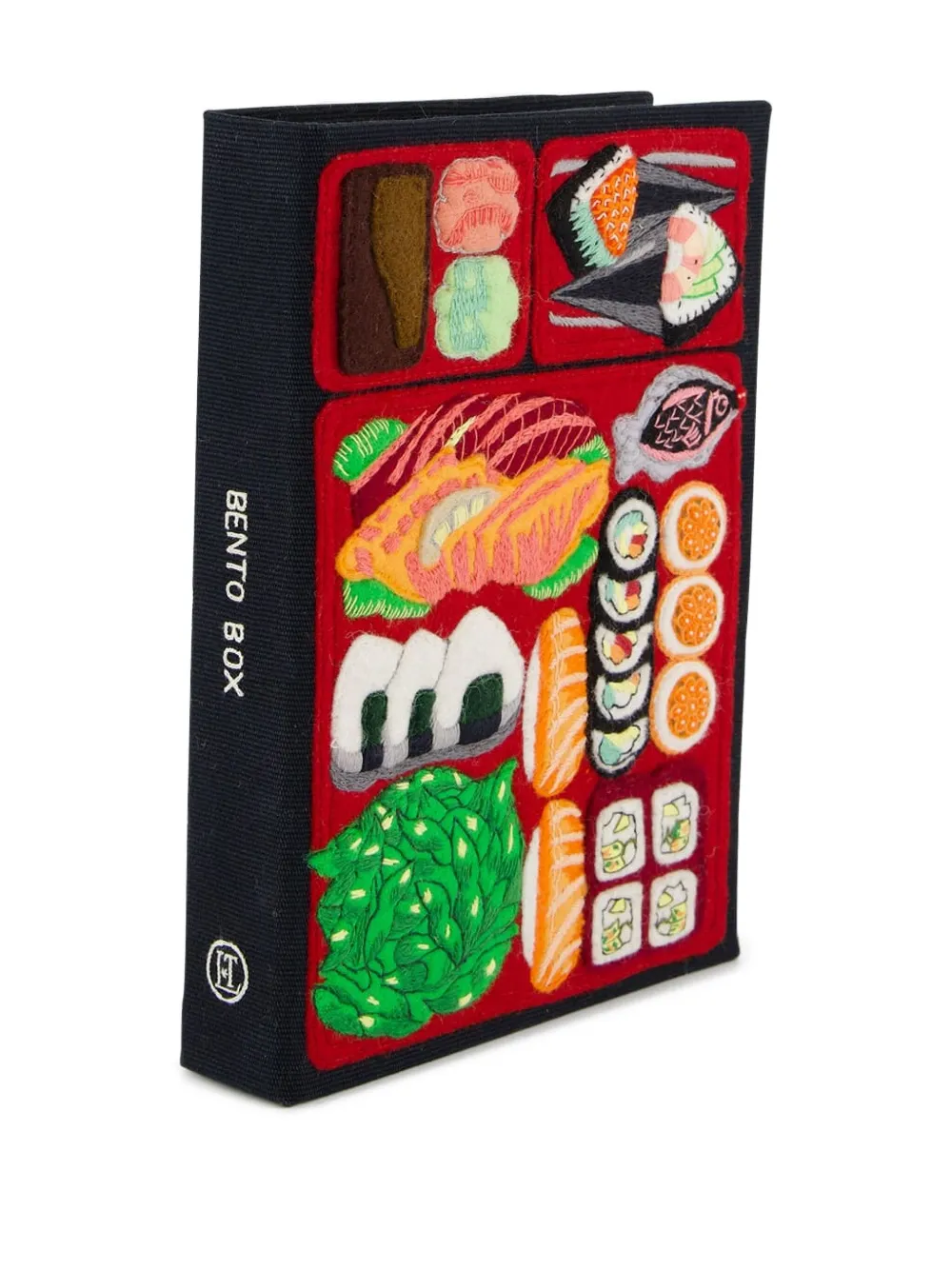 Olympia Le-Tan Bento Box clutch met borduurwerk - Zwart
