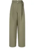 STUDIO TOMBOY belted tuck trousers - Green