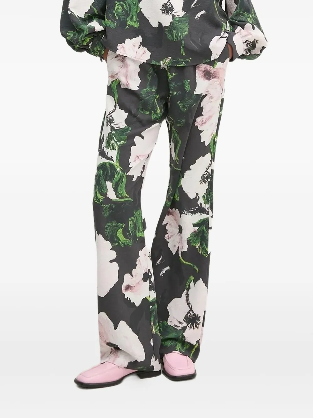 Stine Goya floral-print trousers - ブラック Stine Goya floral-print trousers - ブラック