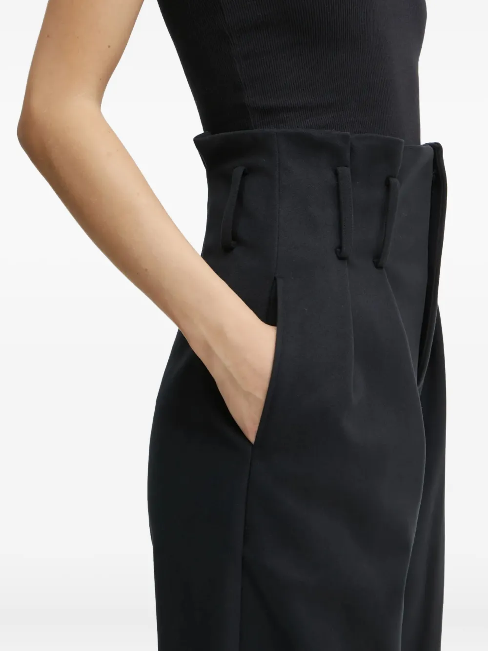 IRO Kotel broek met riemlussen Zwart