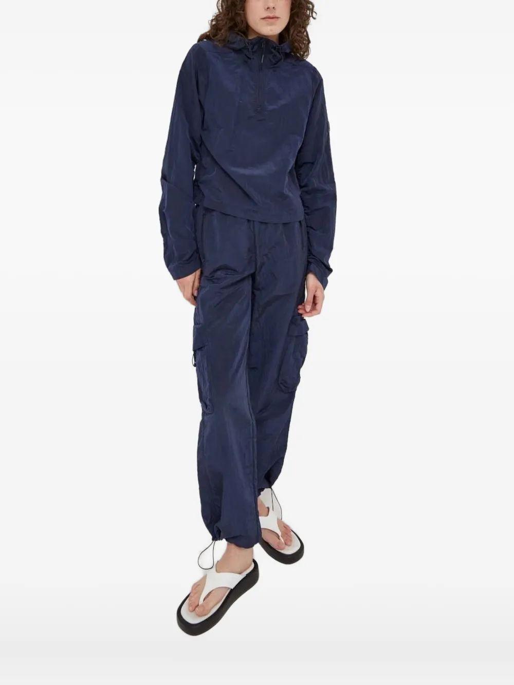 Rains Half-zip Hoodie In Blue