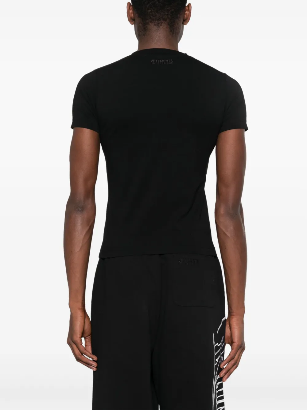VETEMENTS T-shirt met logoprint Zwart