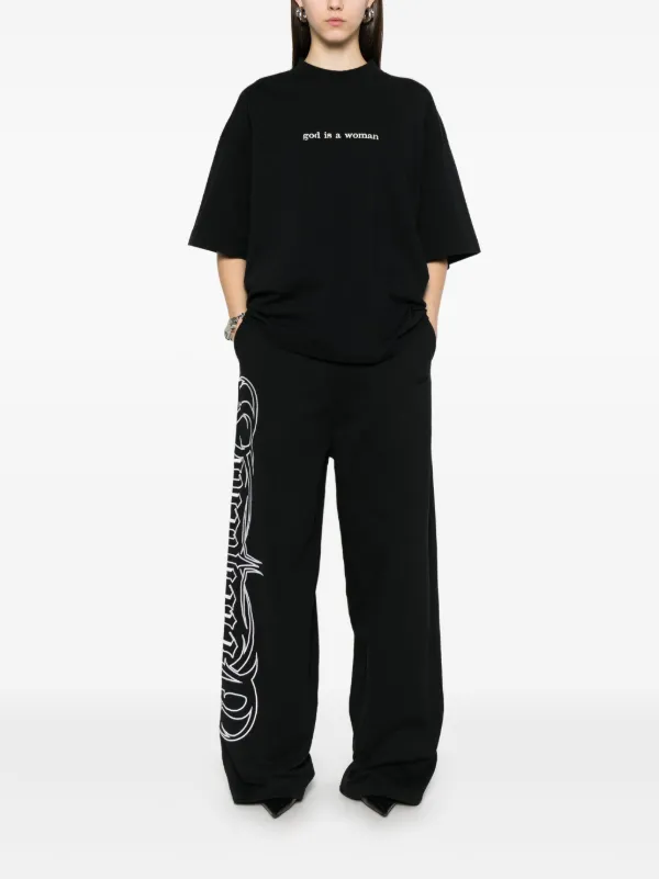 【VETEMENTS】ブラックGod Is A WomanクロップドボクシーTシャツ VETEMENTS God Is A Woman T-shirt | Black | FARFETCH
