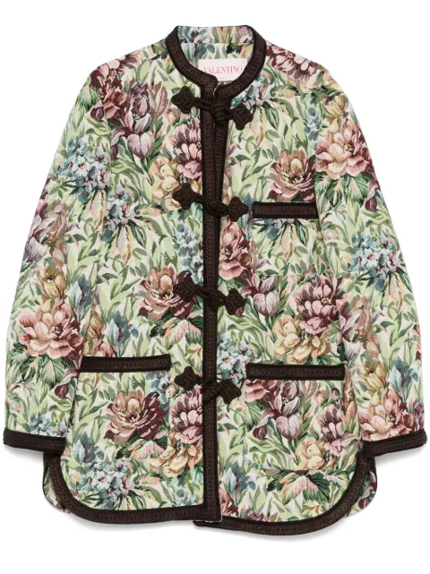 Valentino Garavani floral-jacquard jacket