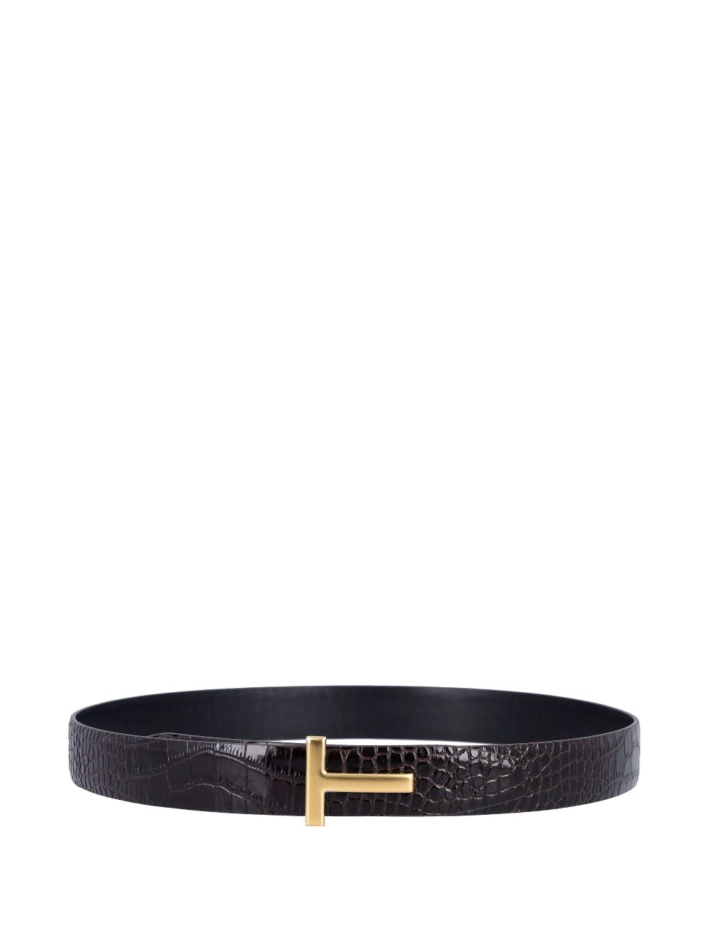 TOM FORD embossed leather belt - Bruin