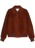 Alexander McQueen distressed suede jacket - Brown