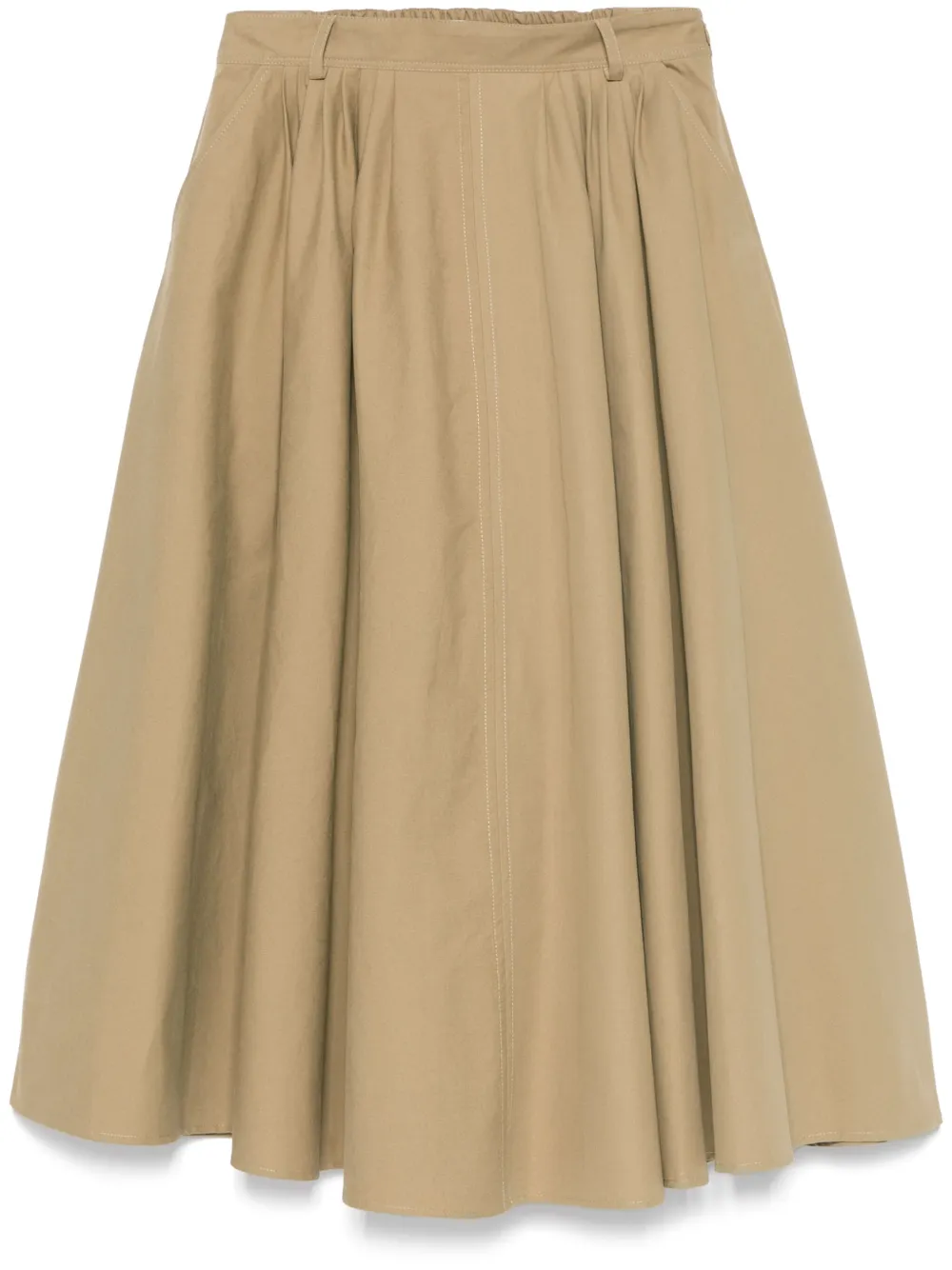 pleated maxi skirt