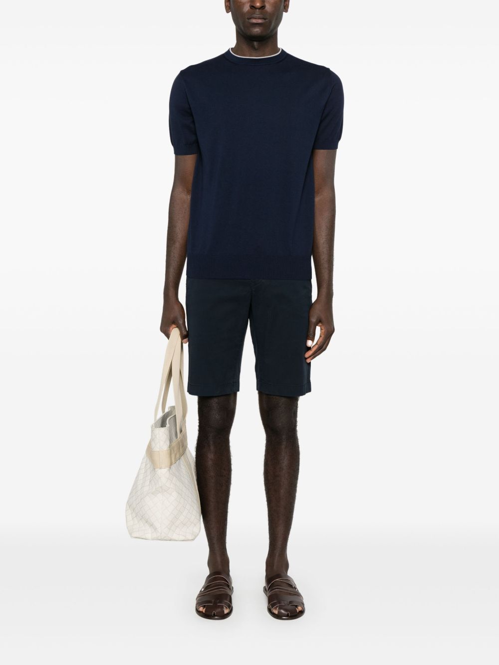 Jacob Cohën Chino shorts met logoplakkaat - Blauw