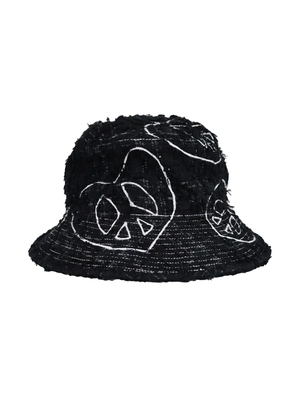 Readymade Tweed Bucket Hat In Black