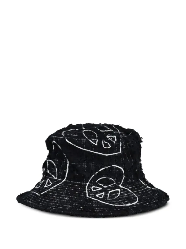 Readymade Tweed Bucket Hat | Black | FARFETCH Readymade Tweed Bucket Hat | Black | FARFETCH