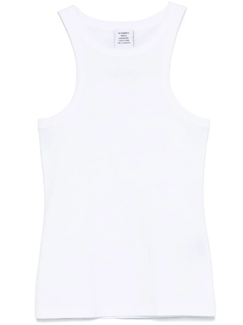 VETE TS Tanktop met geborduurd logo Wit