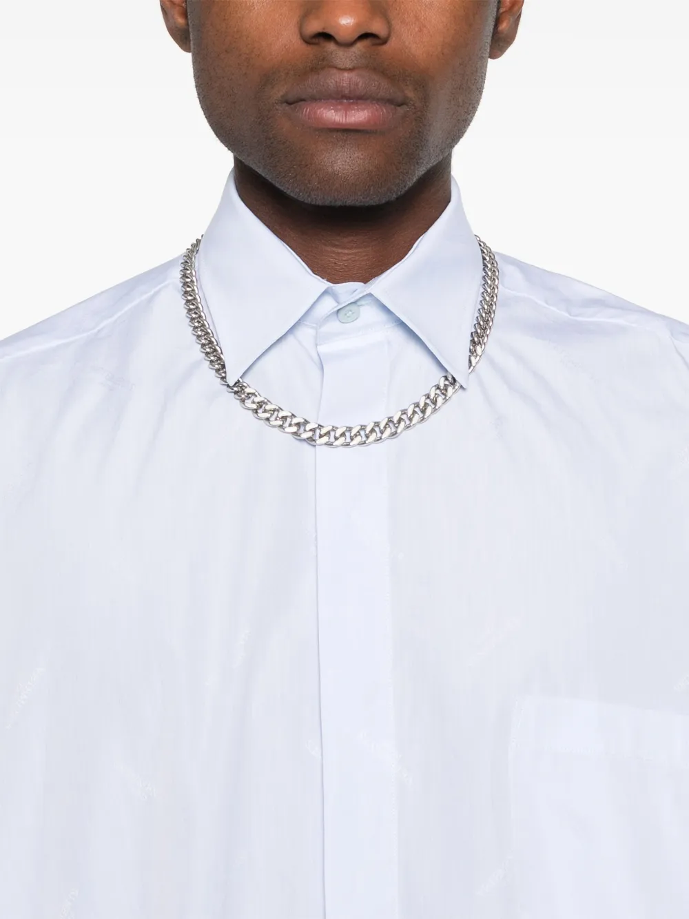 logo-jacquard shirt