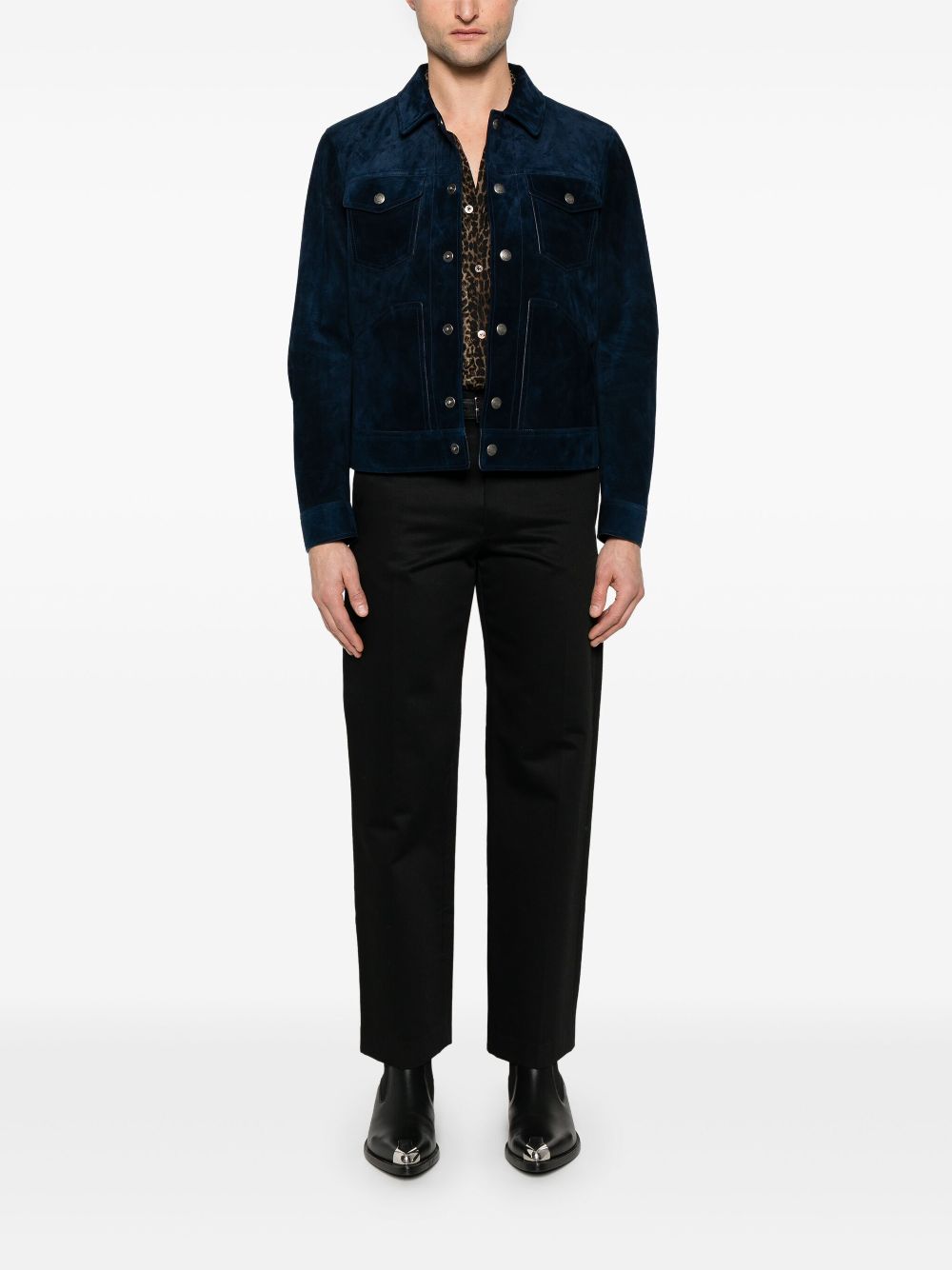 TOM FORD suede jacket - Blue