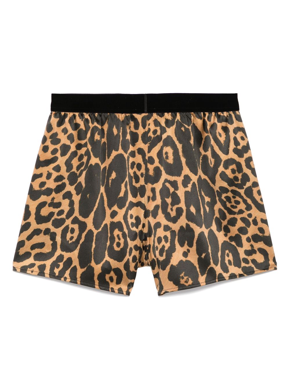 TOM FORD SILK SATIN PJ SHORTS - Brown