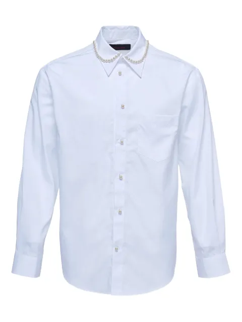 Simone Rocha pearl-embellished collar shirt