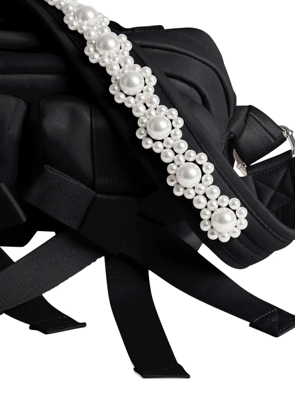 Simone Rocha Classic Bow crossbodytas met kralen Zwart