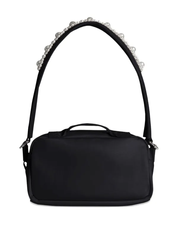 Simone Rocha Classic Bow Beaded Cross Body Bag | Black | FARFETCH SG
