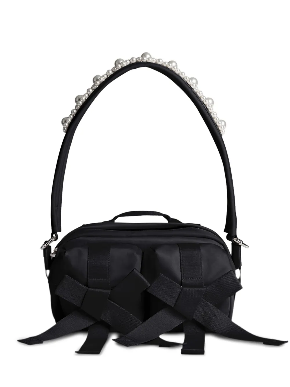 Simone Rocha Classic Bow beaded cross body bag - ブラック Simone Rocha Classic Bow beaded cross body bag - ブラック