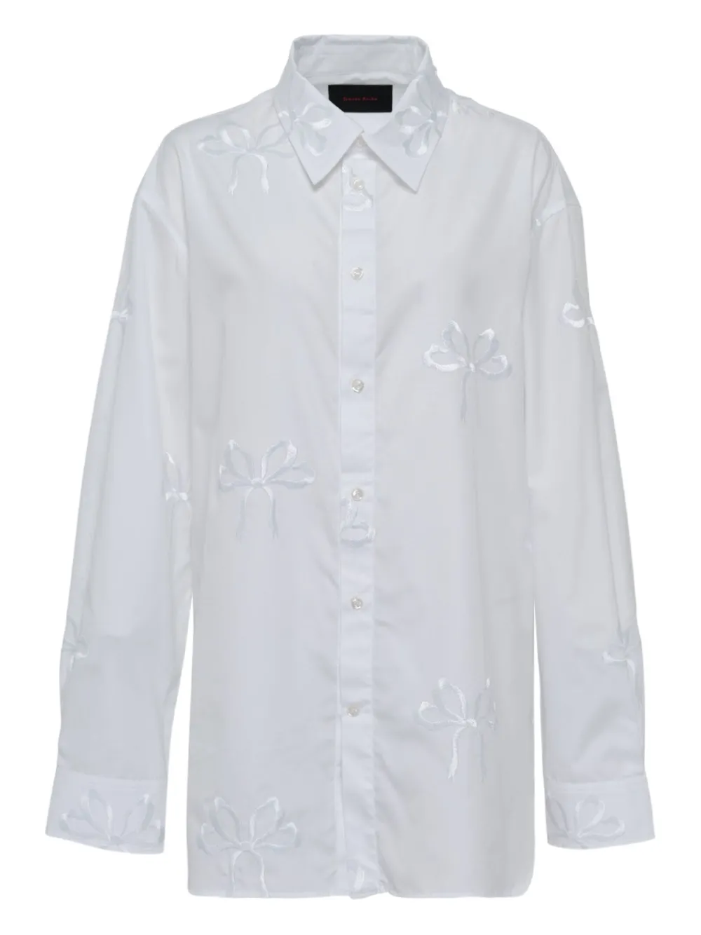 Simone Rocha bow-embroidered shirt - ホワイト Simone Rocha bow-embroidered shirt - ホワイト