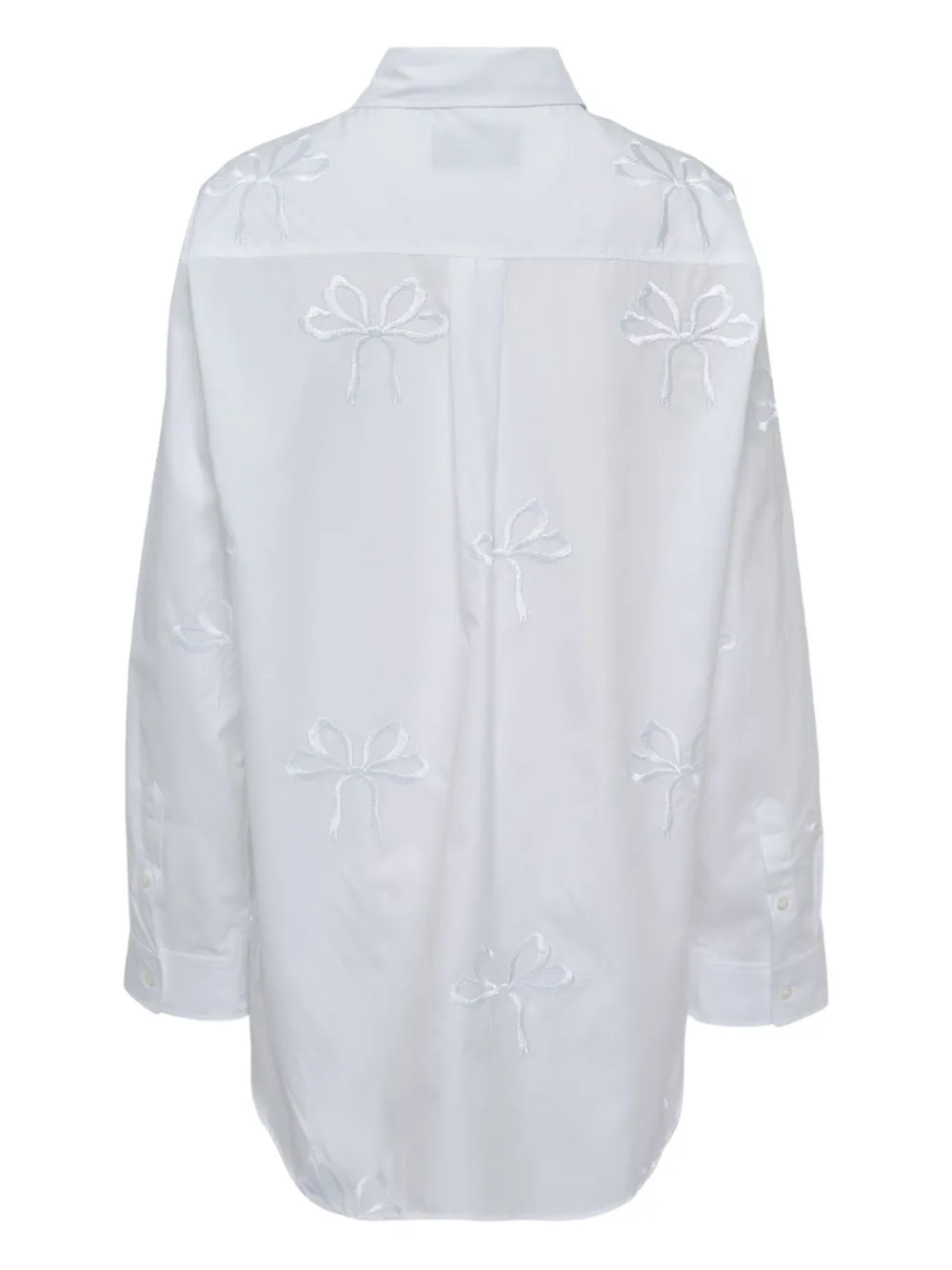 Simone Rocha Overhemd met geborduurde strik - Wit