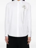 Simone Rocha floral-appliqué shirt - White