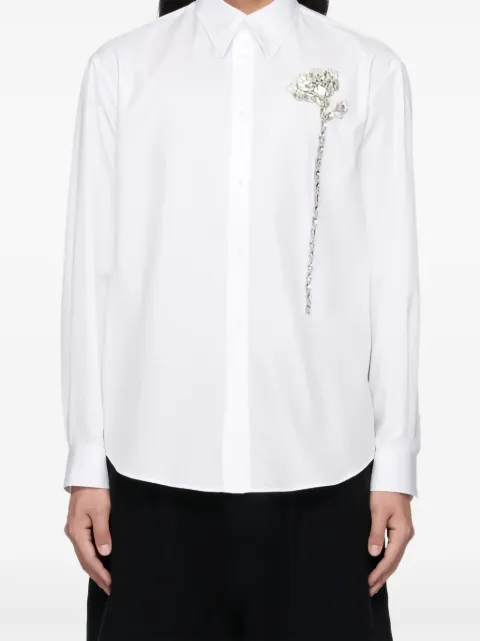 Simone Rocha floral-appliqué shirt