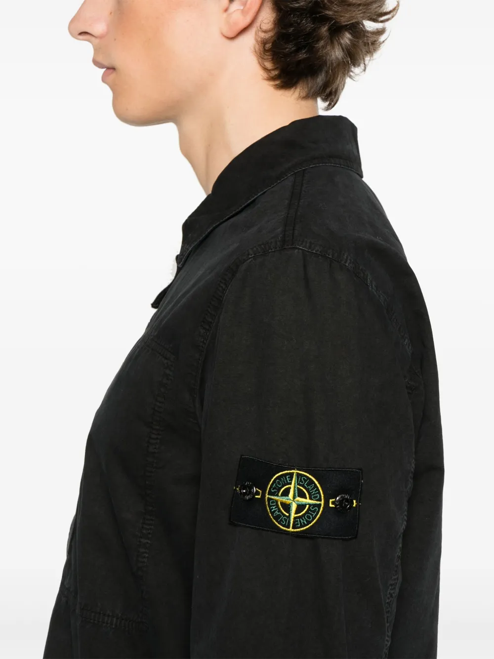 Stone Island 1200032 overhemd Zwart
