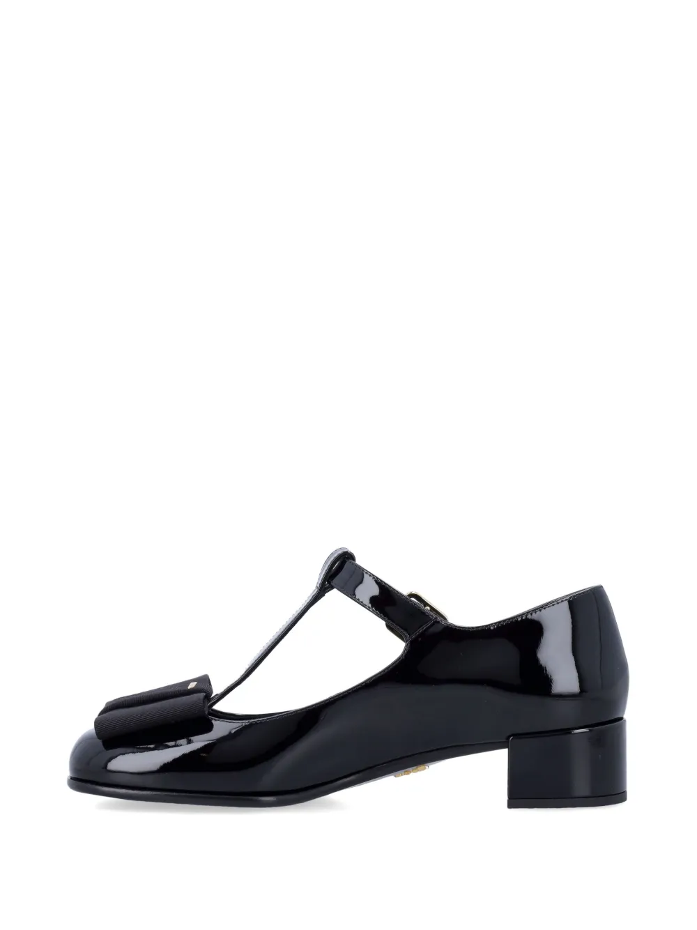 Prada 35 mm Mary Jane pumps met strik Zwart