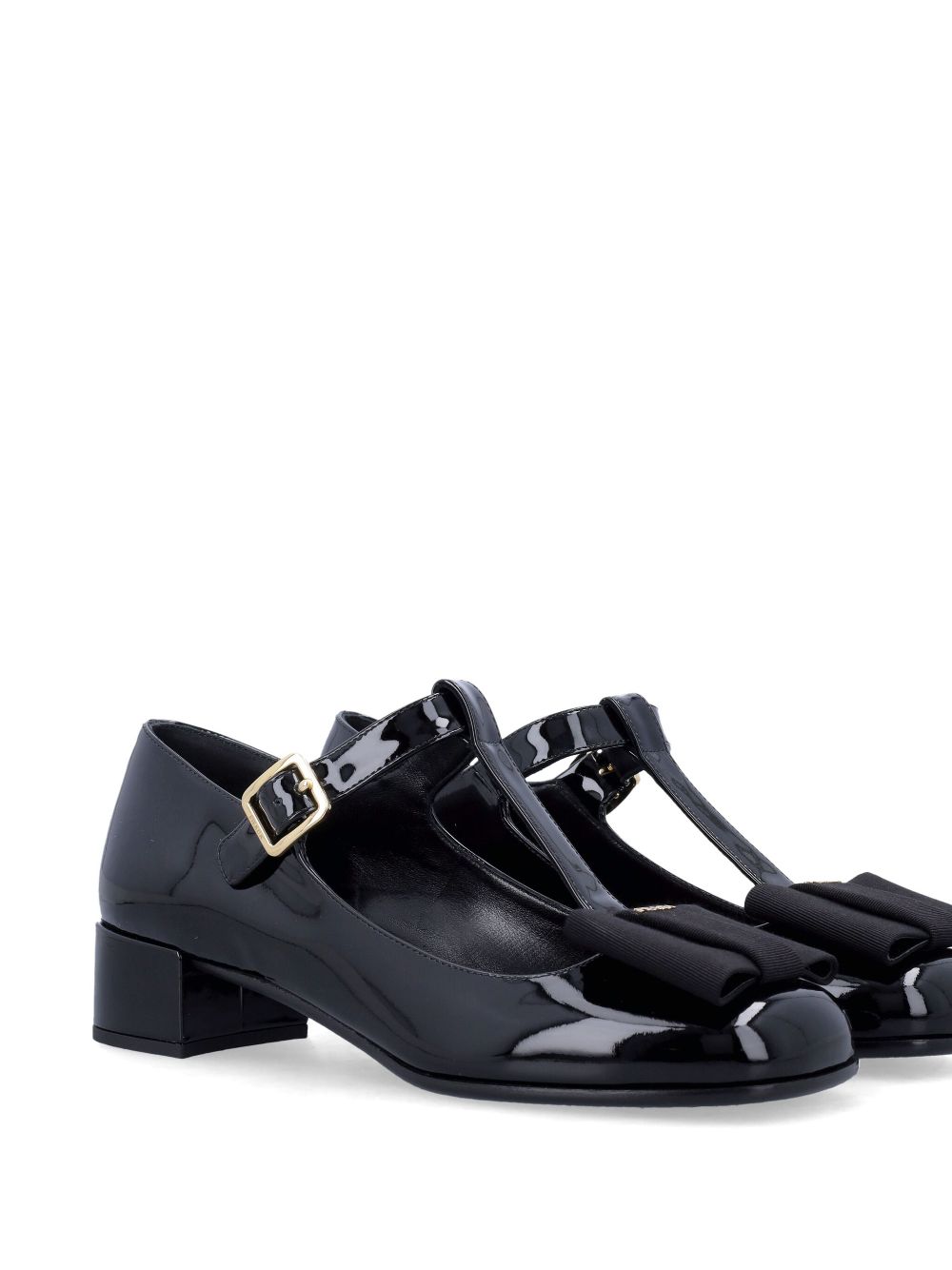 Prada 35mm Mary Jane bow pumps - Zwart