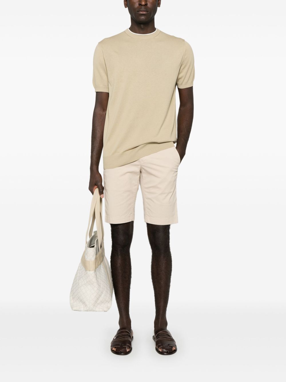 Jacob Cohën Chino shorts met logoplakkaat - Beige