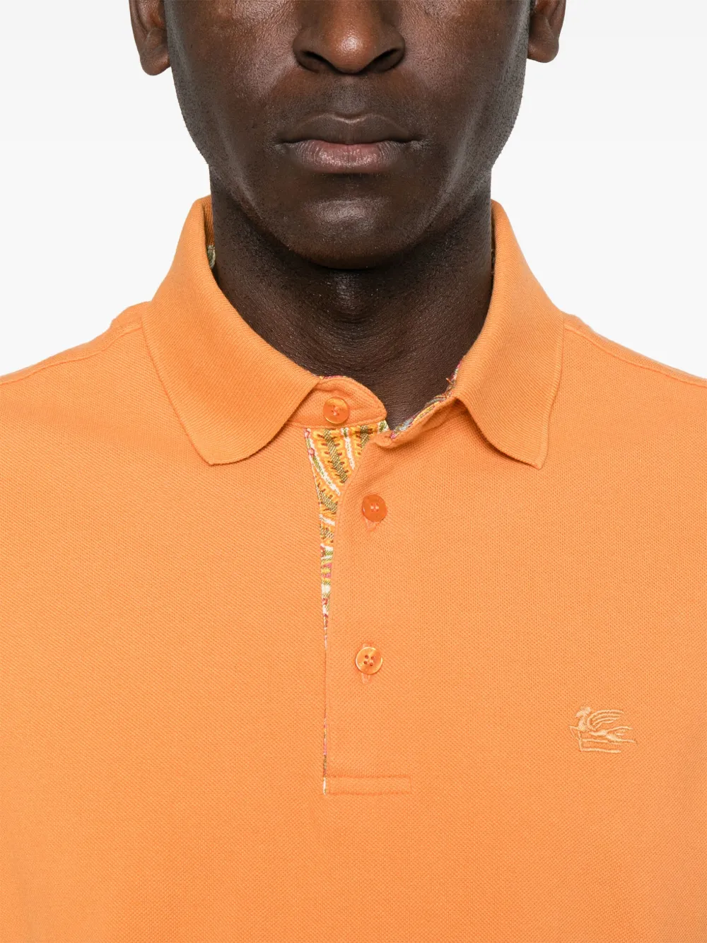ETRO Piqué poloshirt Oranje